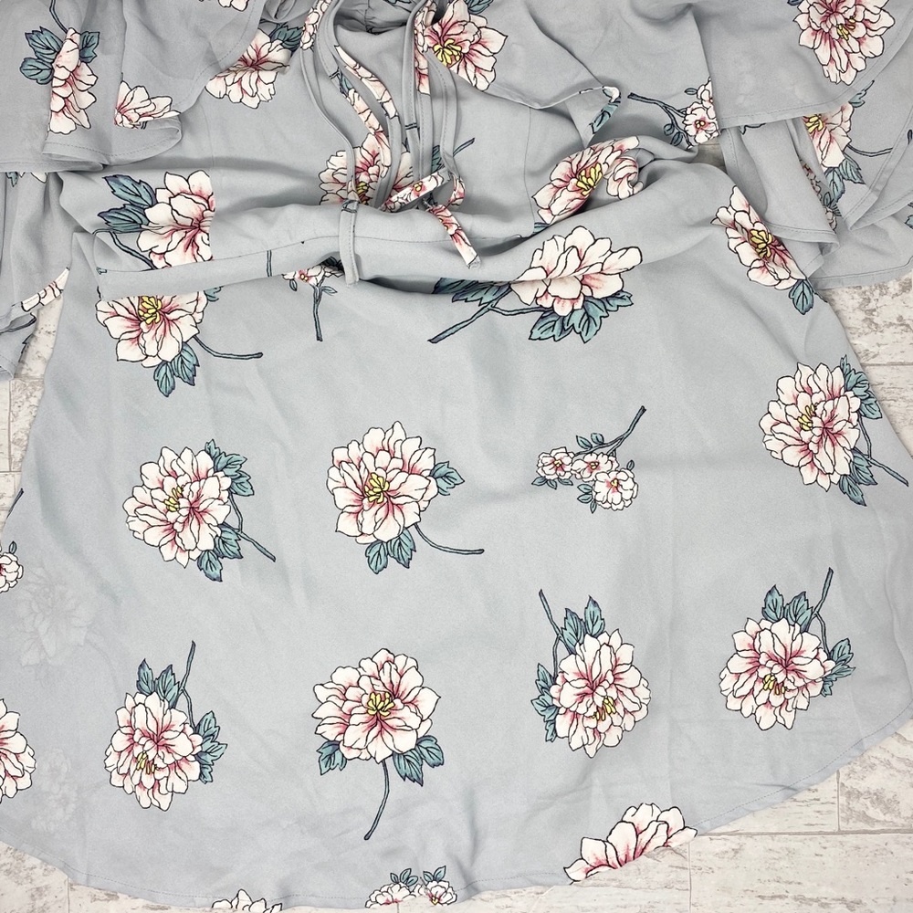 NWT J.O.A Floral Cold Off the Shoulder Mini Dress - Picture 5 of 8